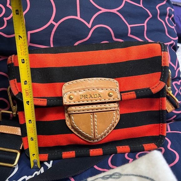Prada Canapa Mini Righe Arancio - Picture 2 of 15